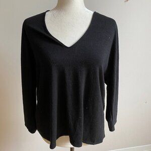WILFRED Free Aritzia 3/4 Sleeve Top Black Small